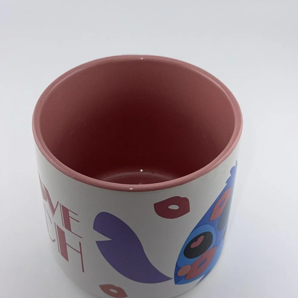 NWT DISNEY LILO & STITCH KISSES VALENTINE’S DAY COFFEE/TEA CUP/MUG PINK - Picture 6 of 6
